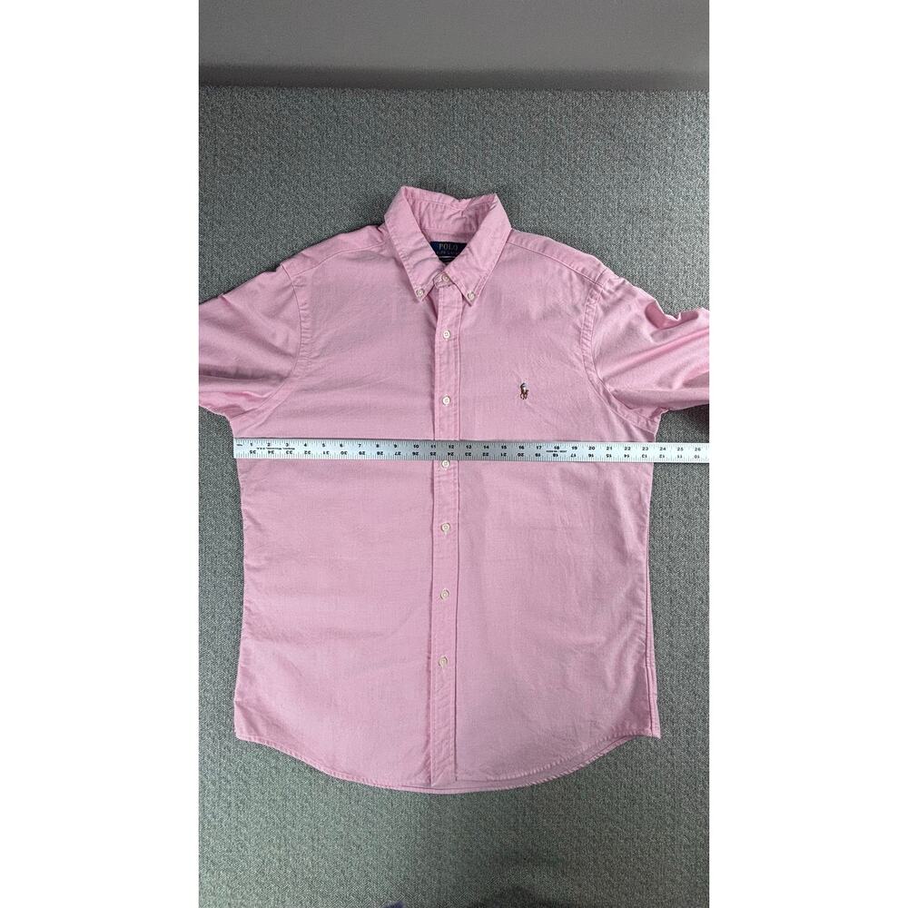 Polo Ralph Lauren Men's Sz LG Classic Button Down Polo Pink with Pony - Picture 6 of 14